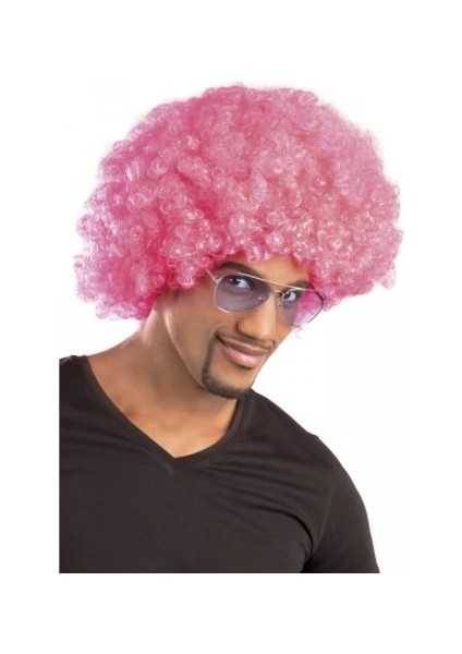 Pembe Renk Kıvırcık Afro Bonus Parti Peruğu fiyatları