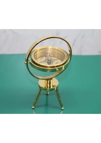 Pirinç Masa Üstü Pusula Model 2