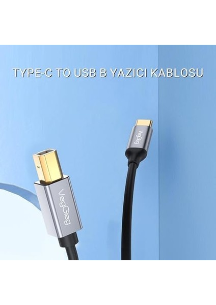 Type-C To Usb-B Yazıcı Kablosu 1.5 Metre fiyatları