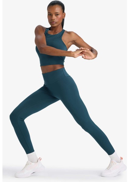 Fit Toparlayıcı Yüksek Bel Esnek Kumaş Basic Sporcu Tayt B4147AX25AU