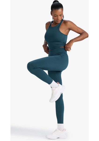 Fit Toparlayıcı Yüksek Bel Esnek Kumaş Basic Sporcu Tayt B4147AX25AU fiyatları