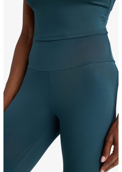 Fit Toparlayıcı Yüksek Bel Esnek Kumaş Basic Sporcu Tayt B4147AX25AU