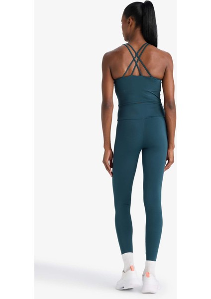 Fit Toparlayıcı Yüksek Bel Esnek Kumaş Basic Sporcu Tayt B4147AX25AU