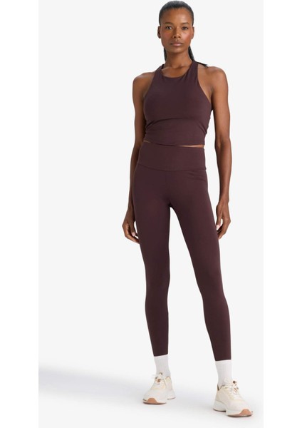 Fit Toparlayıcı Yüksek Bel Esnek Kumaş Basic Sporcu Tayt B4147AX25AU modelleri