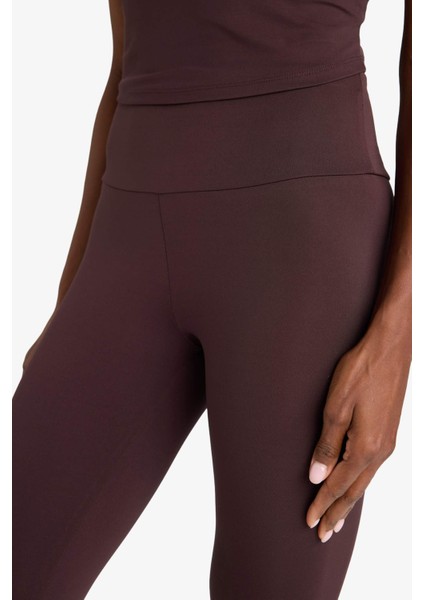 Fit Toparlayıcı Yüksek Bel Esnek Kumaş Basic Sporcu Tayt B4147AX25AU indirimleri