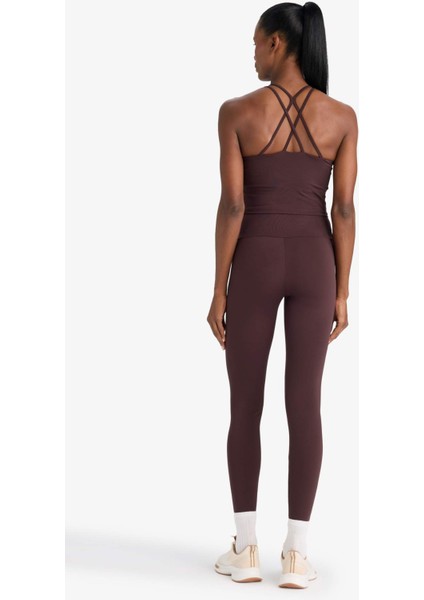 Fit Toparlayıcı Yüksek Bel Esnek Kumaş Basic Sporcu Tayt B4147AX25AU