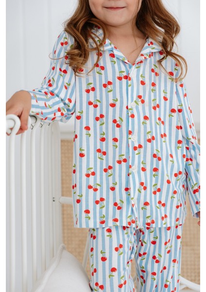 Bambu Kumaş Önden Düğmeli Kız Çocuk Pijama Takımı fırsatları