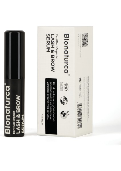Organik Sertifikalı Kirpik & Kaş Bakım Serumu 4,5 ml - Bionaturca