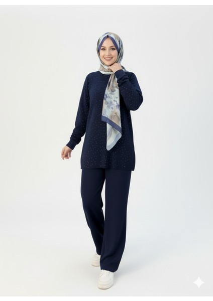Modal Kumaş Taşlı Tesettür Ikili Takım