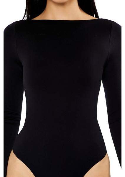 Dikişsiz Açık Sırt Bodysuit