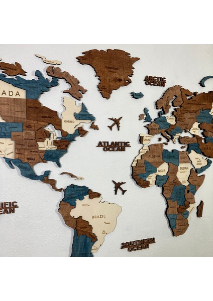 Elegant Ahşap Dünya Haritası fiyatları