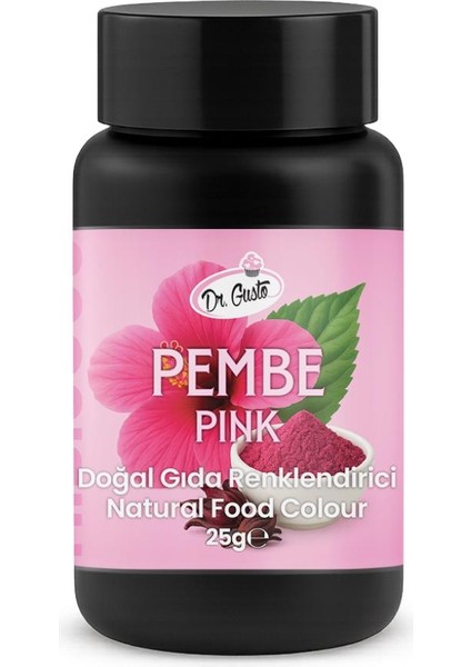Toz Pembe Doğal Gıda Boyası 25 G – Bitkisel Kaynaklı, Pasta ve Tatlılar Için Katkısız Renk Boyası