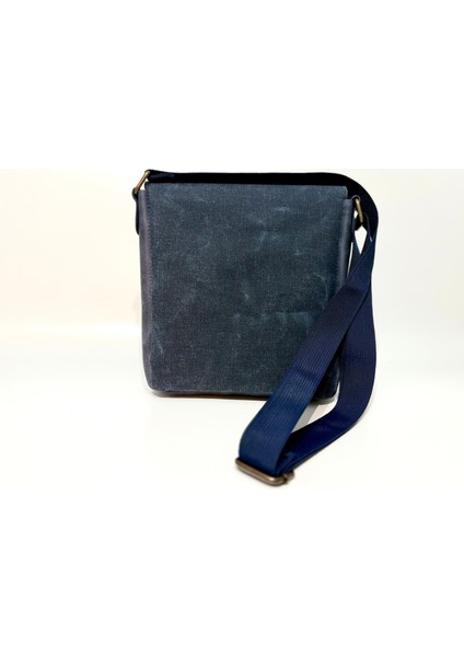 Natderi Hakiki Deri ve Kanvas Omuz Çantası | 20X21 cm | Ayarlanabilir Askılı, Ön Cepli Unisex Günlük Çanta fırsatları