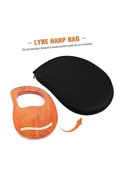 Elverişli Taşınabilir Lir Harp Taşıma Çantası Eva Oxford Kumaş Saklama Çantası Başparmak Piyano Nota Tutucu ve Küçük Eşyalar Kılıfı Için modelleri