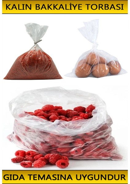( Yarımlık ) Kalın Bakkaliye Torbası 17 x 25 cm 1 kg 370 Adet - Gıda Temasına Uygundur modelleri