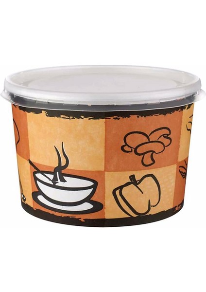 Çorba Kasesi Karton Çorba Kasesi Kapaklı (25'adet