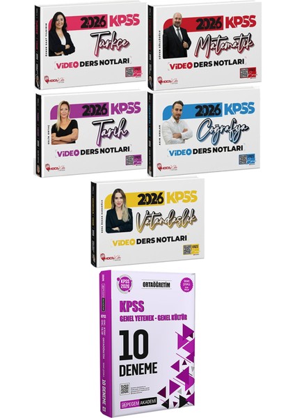 2026 Kpss Türkçe Matematik Tarih Coğrafya Vatandaşlık Video Ders Notları - 2026 Kpss Ortaöğretim Çözümlü 10 Deneme