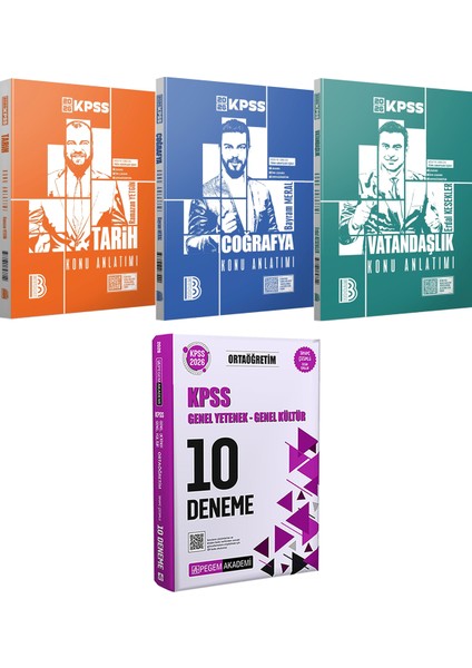 2026 Kpss Tarih Coğrafya Vatandaşlık Konu Anlatımı - 2026 Kpss Ortaöğretim Çözümlü 10 Deneme