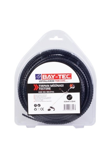 Bay-Tec Tırpan Misinası Testere 4.0mm x 32 mt