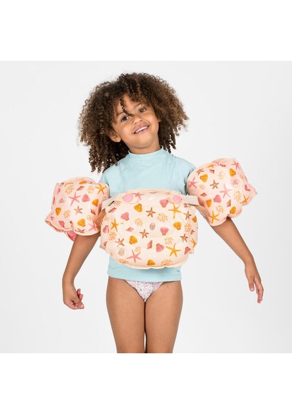 Çocuk Kolluk Kemer - 15/30 Kg - Bej - Deniz Kabuğu Desenli - Tiswim fiyatları