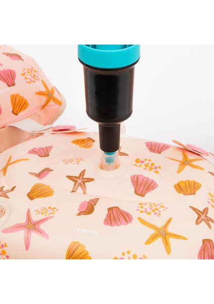 Çocuk Kolluk Kemer - 15/30 Kg - Bej - Deniz Kabuğu Desenli - Tiswim