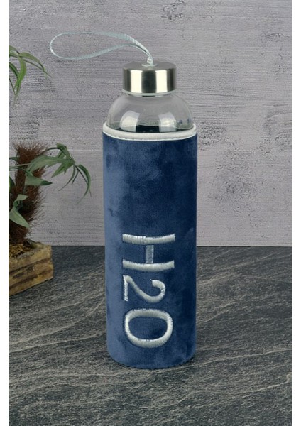 H2O Peluş Kılıflı Cam Matara 600 Ml.