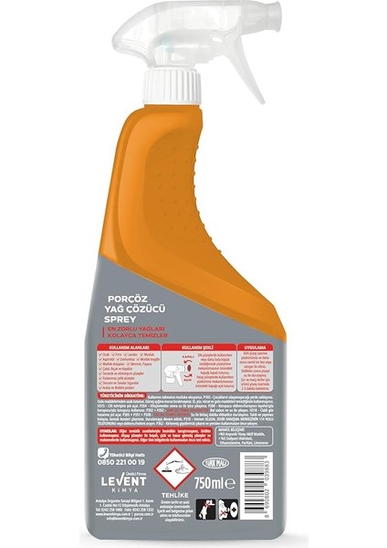 Ekstra Güçlü Yağ Çözücü Sprey 750 ml fiyatları