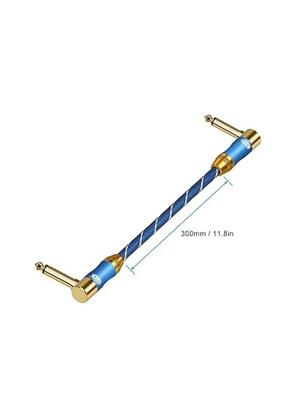 Gitar Yama Kablosu, 6,35 mm Gitar/bas Efektli Pedal Kabloları 1/4 Inç Dik Açılı Fişler 30 cm (6'lı Paket) fiyatları