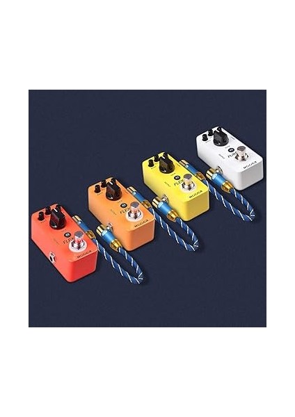 Gitar Yama Kablosu, 6,35 mm Gitar/bas Efektli Pedal Kabloları 1/4 Inç Dik Açılı Fişler 30 cm (6'lı Paket) indirimleri