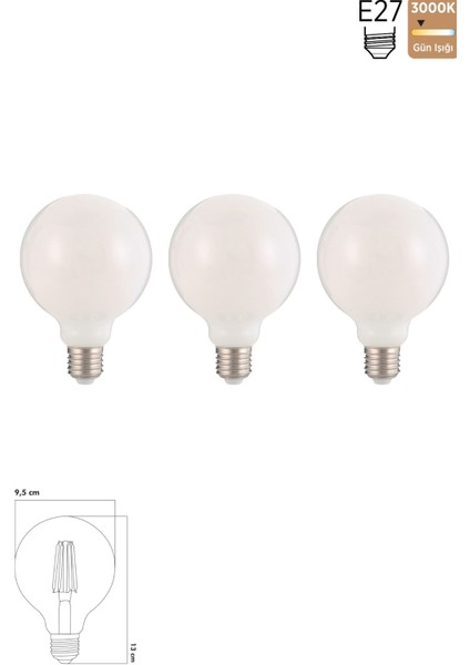 LED Ampul E27 9W 3000K Gün Işığı ERD-232