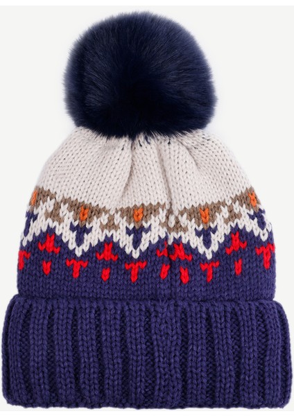 Içi Polarlı Örgülü Desenli Bere