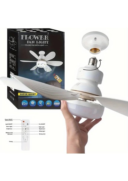 Tavan Vantilatörü LED Aydınlatmalı 3 In 1 Vantilatör / LED Işık / Sivrisinek Kovar