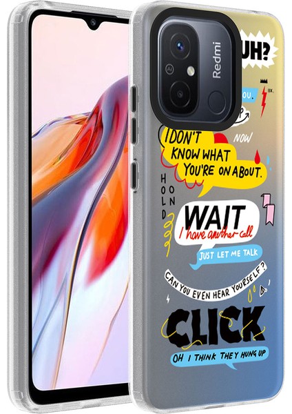 Xiaomi Redmi 12C Kılıf Desenli Nxxa Dragon Sert Kapak-Kelimeler