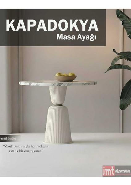 Kapadokpa 72 cm Yemek Masası ,Ofis ve Toplantı Masası Ayağı Beyaz