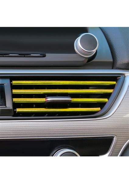 Araç Içi Klima Havalandırma Izgarası Dekoratif Şerit Trim Seti Gold modelleri