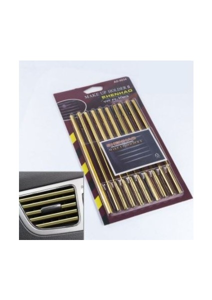 Araç Içi Klima Havalandırma Izgarası Dekoratif Şerit Trim Seti Gold