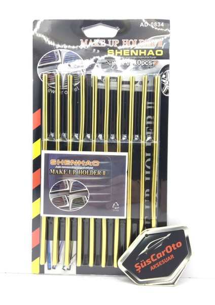 Araç Içi Klima Havalandırma Izgarası Dekoratif Şerit Trim Seti Gold