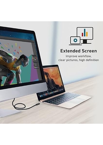 Video Adaptör Kablosu, Altın Kaplama Usb-C - HDMI Bağlantıları, Akıllı Telefonlar, Pc'ler, Imac'ler, Macbook'lar, Ipad'ler, Projektörler, Televizyonlar Için 4k/5k Kablo Uzunluğunda fiyatları