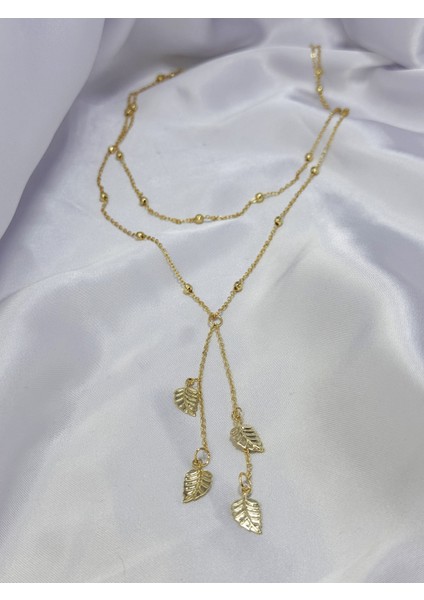 Düşen Yapraklar Altın Zincir Kolye modelleri