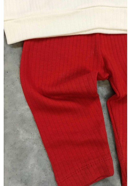 Kız Bebek/çocuk Love Kalp Nakışlı Omuzdan Çıtçıtlı Bebek Takımı 2li Alt Üst Mevsimlik Aylık 3-6-9-12