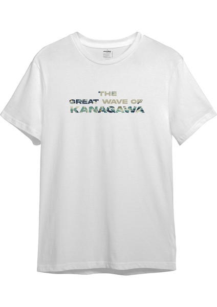 The Great Wave Of Kanagawa Tişört - Beyaz
