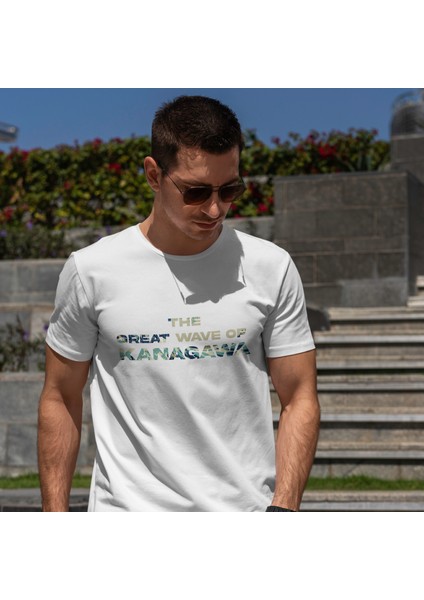 The Great Wave Of Kanagawa Tişört - Beyaz fiyatları