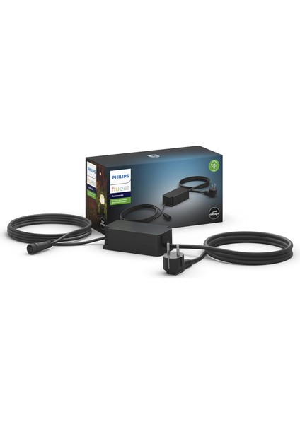 Hue Dış Mekan Güç Kaynağı 40 W, Uygulama Üzerinden Kontrol Edilebilir, Amazon (, Dot) ile Uyumlu, Siyah, Hava Şartlarına Dayanıklı