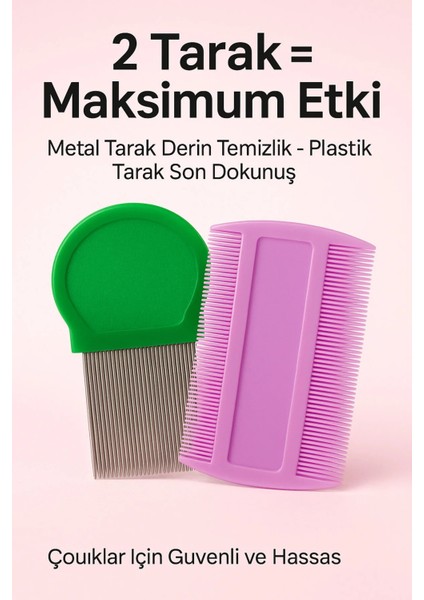 Selfbom-Lionesse Bit ve Sirke Tarağı Seti Metal Uçlu, Sık Dişli, Kolay Yıkanabilir, Yeniden Kullanılabilir fırsatları