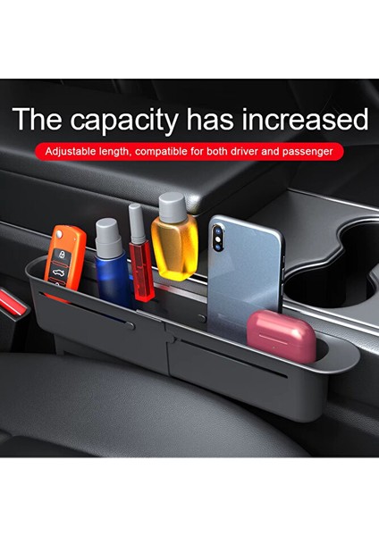 Yeni Nesil Uzayabilen Ayarlı Koltuk Arası Cep Eşya Düzenleyici Boşluk Doldurma Organizeri Siyah fiyatları
