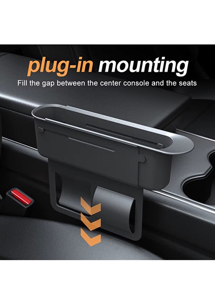 Yeni Nesil Uzayabilen Ayarlı Koltuk Arası Cep Eşya Düzenleyici Boşluk Doldurma Organizeri Siyah modelleri