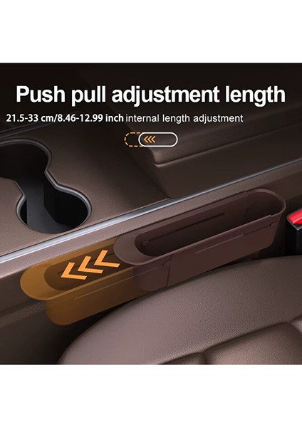 Yeni Nesil Uzayabilen Ayarlı Koltuk Arası Cep Eşya Düzenleyici Boşluk Doldurma Organizeri Siyah fırsatları