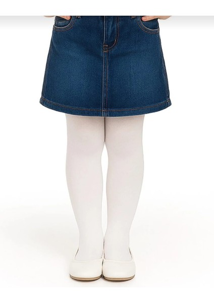 Beyaz %100 Pamuk Nefes Alabilen Terletmez Bebek-Çocuk Kilotlu/külotlu Çorap