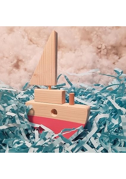 Oyuncak Baby Gemi, Dekoratif Doğal + 1+2+3+4 Yaş Erkek Kız Çocuklar Için Oyuncak Gemi (Gül Kurusu) fiyatları