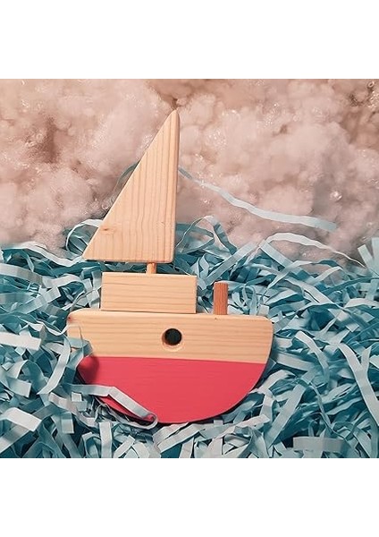 Oyuncak Baby Gemi, Dekoratif Doğal + 1+2+3+4 Yaş Erkek Kız Çocuklar Için Oyuncak Gemi (Gül Kurusu) modelleri